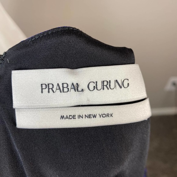 Prabal Gurung Dress Floral Blue Summer Homecoming Long Sleeve - Picture 9 of 9